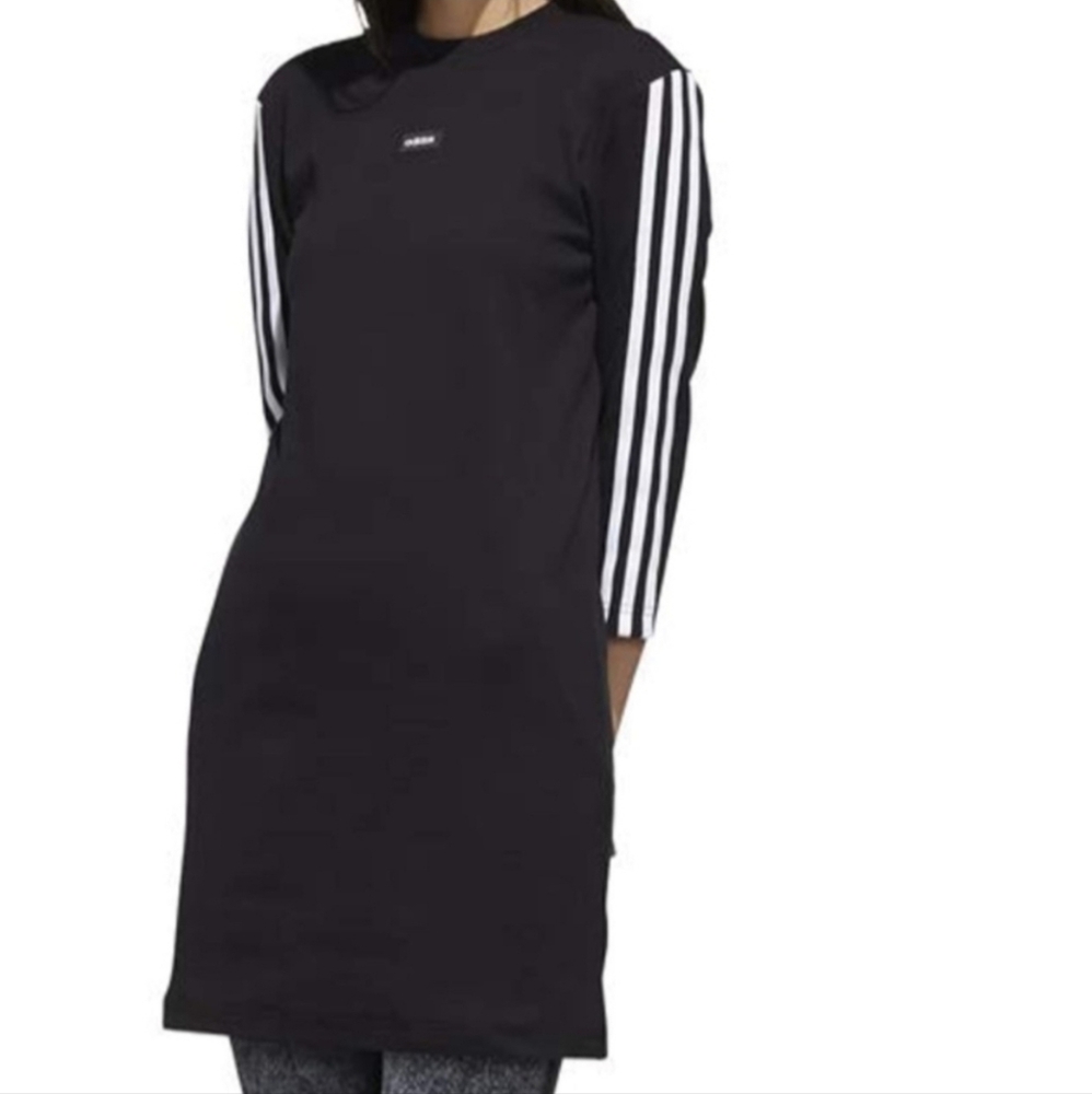 Adidas Black 3/4 Length Sleeve Mini Dress size Medium - Picture 2 of 5